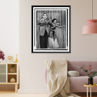 Sid Caesar and Imogene Coca performing a comedy routine, Vintage Wall Art