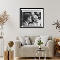 Allen Dulles (r) and Sen. John F. Kennedy (l) head-and-shoulders portrait, turned right, Historic Print