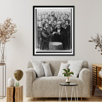 Historic Framed Print, Washington D.C. - The Inauguration - President Grant taking the oath of office [March 4, 1873],  17-7/8" x 21-7/8"