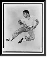 Gene Kelly, full-length portrait, in mid-air dance maneuver, facing left, Vintage Poster