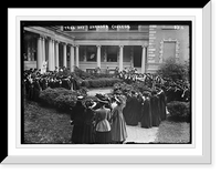 Historic Framed Print, Barnard College Tree Day, class grouped outside, New York,  17-7/8" x 21-7/8"