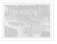 Barnard College Tree Day, class grouped outside, New York, Vintage Poster