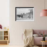 Historic Framed Print, Trench and barricade at Paris gate,  17-7/8" x 21-7/8"
