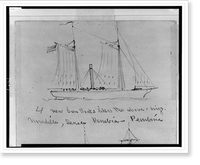 Historic Framed Print, [Two broadside views of steamships],  17-7/8" x 21-7/8"