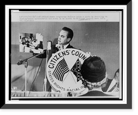 Alabama Governor George Wallace, holding photograph of alleged known agitators", while speaking to Citizens' Council group in Atlanta", Historic Print