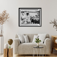 Historic Framed Print, Three men are driven from Central High School area in Little Rock at bayonet point today by 101st Airborne Division troops,  17-7/8" x 21-7/8"