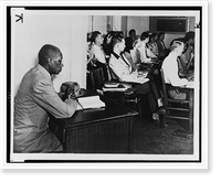 Historic Framed Print, Negro attends first class after court fight,  17-7/8" x 21-7/8"