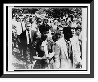 Historic Framed Print, Negro girl pelted by crowd,  17-7/8" x 21-7/8"