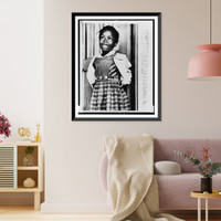 Six-year-old Ruby Bridges, three-quarter length portrait, standing, facing front, Vintage Wall Art