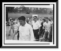 Historic Framed Print, One of 12 Negro high school students, newly integrated at Clinton High School, is dogged by a crowd of hecklers [...],  17-7/8" x 21-7/8"