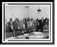 Ben T. Shorter, Reverend William Holmes Borders, Reverend A. Bell, Reverend B.J. Johnson, Austin T. Walden, and Clarence Mitchell posed with others, Vintage Print
