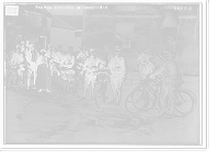 Historic Framed Print, French Cyclists in Chanconin,  17-7/8" x 21-7/8"