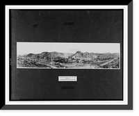 Historic Framed Print, Panorama of South Clifton, Arizona,  17-7/8" x 21-7/8"