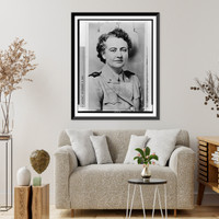Historic Framed Print, [Mrs. Alice Rogers Hager, head-and-shoulders portrait, facing front],  17-7/8" x 21-7/8"