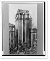 Historic Framed Print, Equitable Bld., Pine and Nassau Sts.,  17-7/8" x 21-7/8"