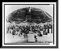 Historic Framed Print, U.S. Marine Corps Band at Cape May, New Jersey, about 1891 - John Philip Sousa, leader.Defense Dept. photo (Marine Corps).,  17-7/8" x 21-7/8"