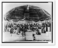 Historic Framed Print, U.S. Marine Corps Band at Cape May, New Jersey, about 1891 - John Philip Sousa, leader.Defense Dept. photo (Marine Corps).,  17-7/8" x 21-7/8"