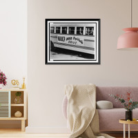 Historic Framed Print, [Sign on side of school bus NAACP voter registration drive ..."].photography by Muscella.",  17-7/8" x 21-7/8"