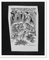 Historic Framed Print, We rub these sticks together till we strike a spark. we keep rubbing these sticks together. we take these sticks ...".Herblock.",  17-7/8" x 21-7/8"