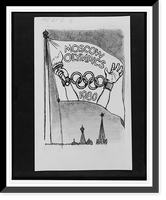 Moscow Olympics 1980.Herblock, Antique Poster