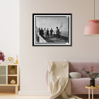 The President coming off the wharf at Ponce Playa, Vintage Wall Art