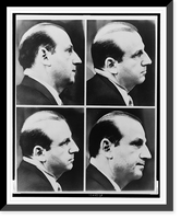 Historic Framed Print, [Composite photograph showing four bust portraits of Jack Ruby, right profile],  17-7/8" x 21-7/8"