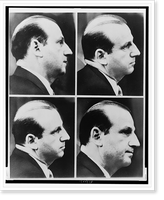 Historic Framed Print, [Composite photograph showing four bust portraits of Jack Ruby, right profile],  17-7/8" x 21-7/8"