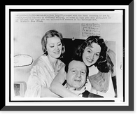Jack Ruby, bust portrait, with two members of his burlesque act in the Carousel Club in Dallas, Texas, Historic Reproduction