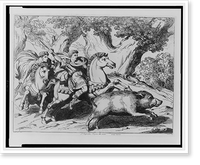 Historic Framed Print, L'Imperatore Trajano, alla caccia.Pinelli inv. e inc. Roma 1829.,  17-7/8" x 21-7/8"