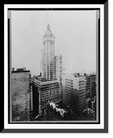 Historic Framed Print, Singer Bldg.,  17-7/8" x 21-7/8"