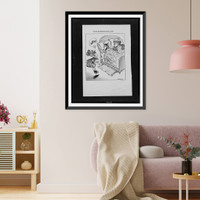 Little Goldilocks Riding Hood.Herblock, Antique Print
