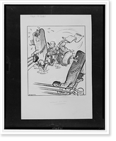 Historic Framed Print, Working on him.Herblock.,  17-7/8" x 21-7/8"