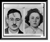 Historic Framed Print, [Composite photograph of Julius and Ethel Rosenberg, bust portraits, facing front],  17-7/8" x 21-7/8"