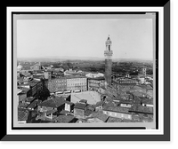 Historic Framed Print, [View of Piazza Vittorio Emanuele (formerly Piazza del Campo), near the Duomo, Siena, Italy],  17-7/8" x 21-7/8"