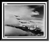 Lockheed P-38 Lightnings" of the 15th Air Force, in formation over Yugoslavia", Historic Reproduction