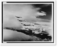Lockheed P-38 Lightnings" of the 15th Air Force, in formation over Yugoslavia", Historic Reproduction