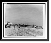 Historic Framed Print, P-38 fighter-bombers, each carrying two 500 lb. bombs, taxiing out for take-off on a dive bombing mission [...] Belgium.photo by lst Lt. Mike Cohen.,  17-7/8" x 21-7/8"