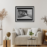 Historic Framed Print, ERAse inequality : equality of rights under the law shall not be denied or abridged by the United States ...,  17-7/8" x 21-7/8"