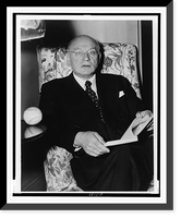 Historic Framed Print, [Emanuel Celler, three-quarter length portrait, seated, facing front].photo by Wm. C. Greene.,  17-7/8" x 21-7/8"