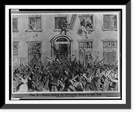 Rioters sacking the Brownstone Houses in New York Classic, Antique Print