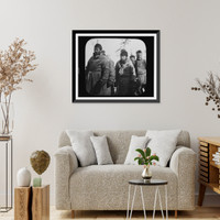 Historic Framed Print, Group of convicts standing,  17-7/8" x 21-7/8" Historic Framed Print, Group of convicts standing,  17-7/8" x 21-7/8"