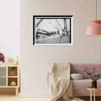 Loading war auto on SUGURA crane hoist at work Classic, Vintage Wall Art