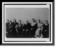 Historic Framed Print, [Frances Benjamin Johnston posed with seven members of her family, in her Washington, D.C. studio(?)],  17-7/8" x 21-7/8"