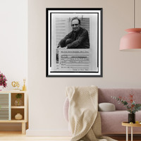 Bernard Malamud, full-length portrait, seated, facing front, Antique Wall Art