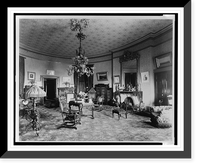 Pres. library as living room, White House, Washington, D.C, Antique Wall Art