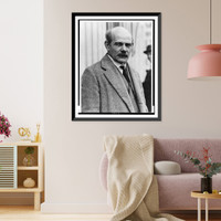 Gutzon Borglum, sculptor, half-length portrait, facing front, Vintage Poster