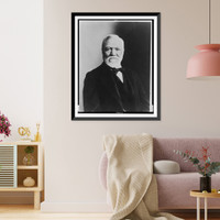 Andrew Carnegie, half-length portrait, facing front.photo by Davis & Sanford, Antique Poster