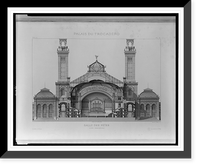 Palais du Trocad&eacute;ro Salle des f&ecirc;tes - coupe transversale.Bordet et Hibon sc, Vintage Print