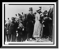 President and Mrs. Wilson arriving at the Chateau at Versailles for the signing of the Peace Treaty, Vintage Poster
