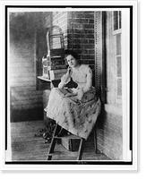 Historic Framed Print, [Edith Bolling Galt Wilson, full-length portrait, seated on porch(?), facing slightly left, at age 15],  17-7/8" x 21-7/8"